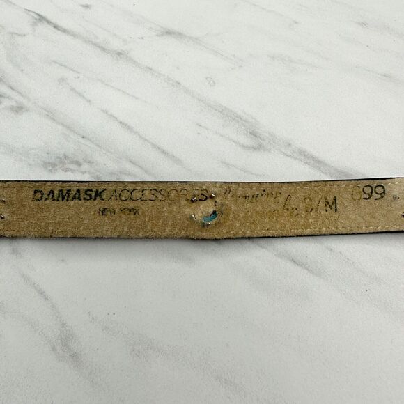 Vintage Damask Accessories NY Red Snake Skin Jeweled Belt Size S - Picture 8 of 10